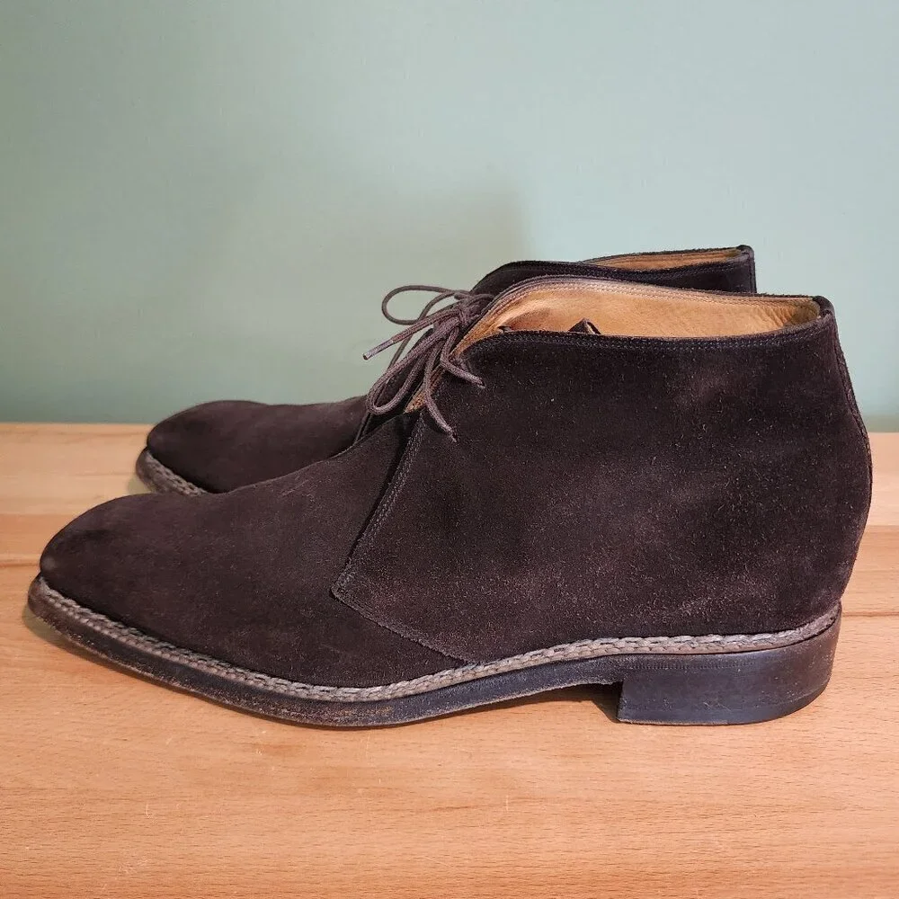 Calzoleria Harris Firenze Italy Suede Lace Up Chukka Boots for Barney's New York